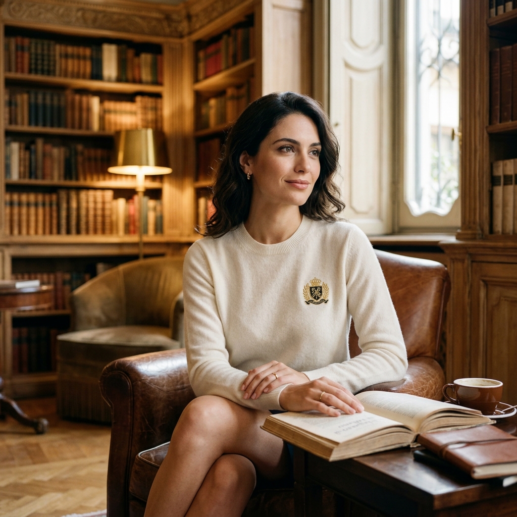 Women's Ivory Sweater in Milan